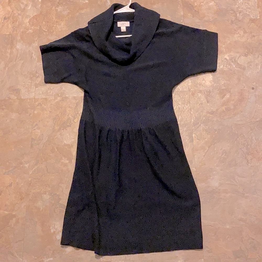 LOFT Navy Blue Merino Wool Sweater Dress